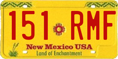 NM license plate 151RMF