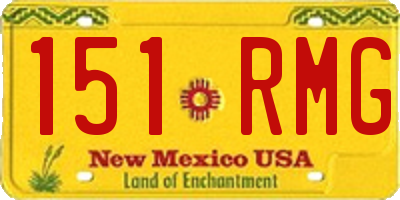 NM license plate 151RMG
