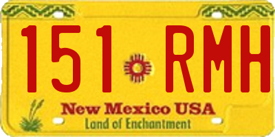 NM license plate 151RMH