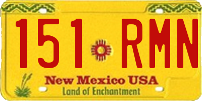 NM license plate 151RMN