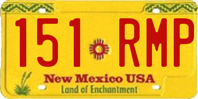 NM license plate 151RMP