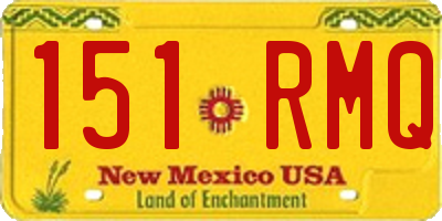 NM license plate 151RMQ