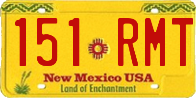 NM license plate 151RMT