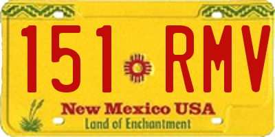 NM license plate 151RMV