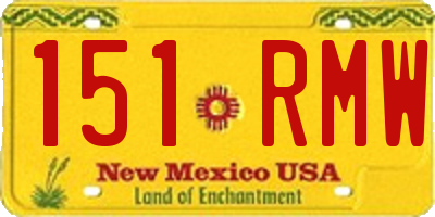 NM license plate 151RMW