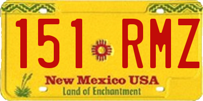 NM license plate 151RMZ