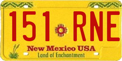 NM license plate 151RNE