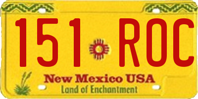 NM license plate 151ROC