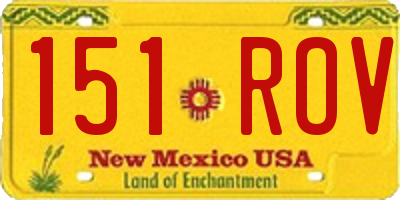 NM license plate 151ROV