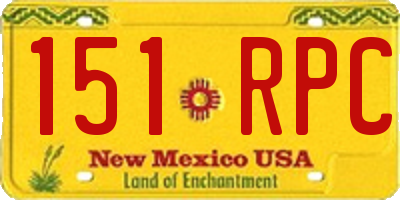NM license plate 151RPC