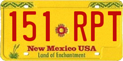NM license plate 151RPT