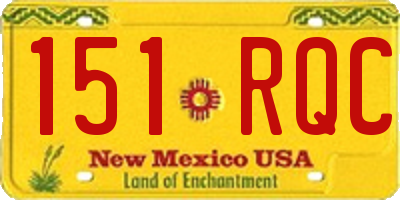 NM license plate 151RQC
