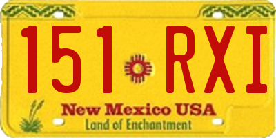 NM license plate 151RXI