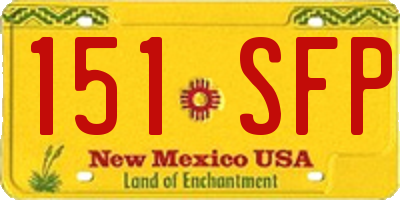 NM license plate 151SFP