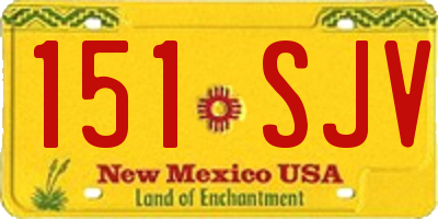 NM license plate 151SJV