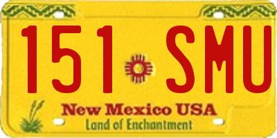NM license plate 151SMU