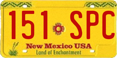 NM license plate 151SPC