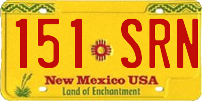 NM license plate 151SRN