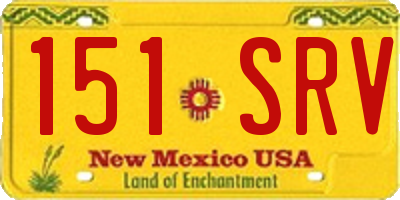 NM license plate 151SRV