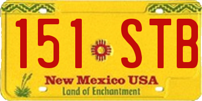 NM license plate 151STB