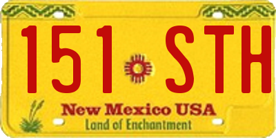 NM license plate 151STH
