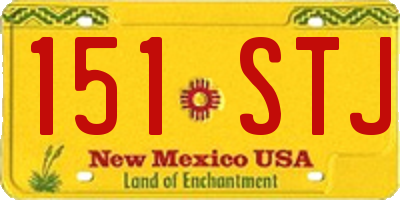 NM license plate 151STJ