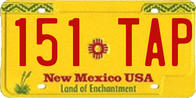 NM license plate 151TAP