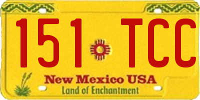 NM license plate 151TCC