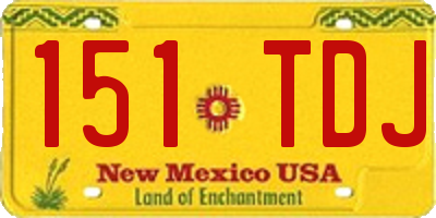 NM license plate 151TDJ