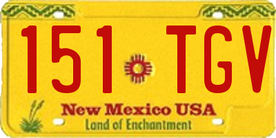 NM license plate 151TGV