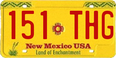 NM license plate 151THG
