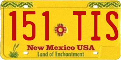 NM license plate 151TIS