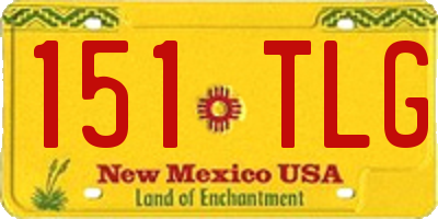 NM license plate 151TLG