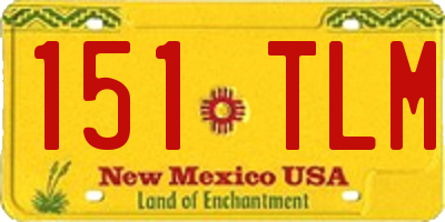 NM license plate 151TLM