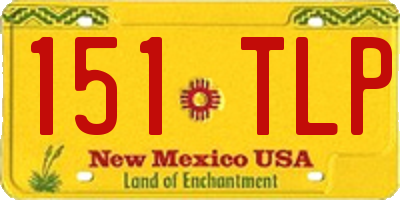 NM license plate 151TLP