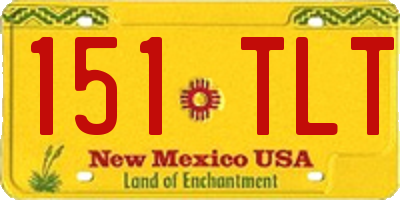 NM license plate 151TLT