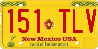 NM license plate 151TLV