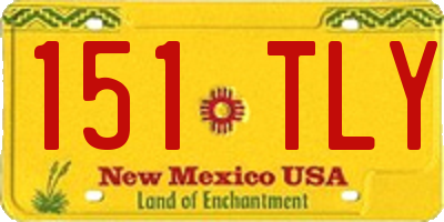 NM license plate 151TLY