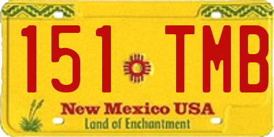 NM license plate 151TMB