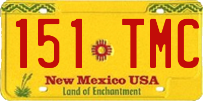 NM license plate 151TMC