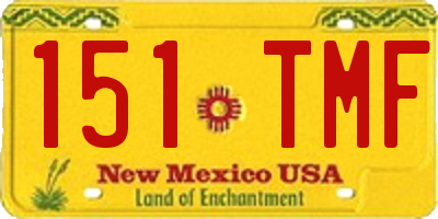 NM license plate 151TMF