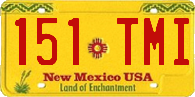 NM license plate 151TMI