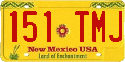 NM license plate 151TMJ