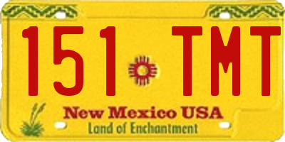 NM license plate 151TMT