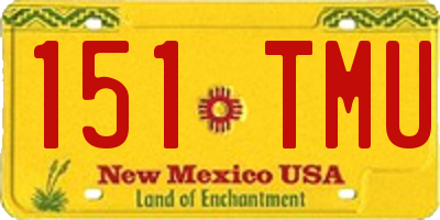 NM license plate 151TMU