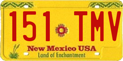 NM license plate 151TMV
