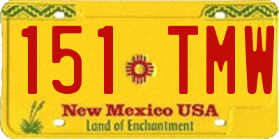 NM license plate 151TMW