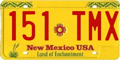 NM license plate 151TMX