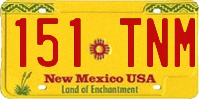 NM license plate 151TNM