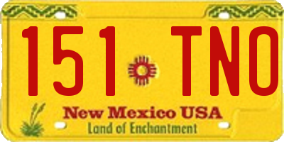 NM license plate 151TNO